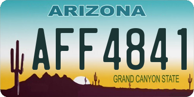 AZ license plate AFF4841