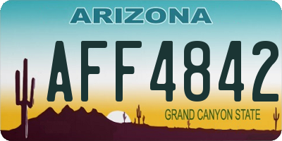 AZ license plate AFF4842