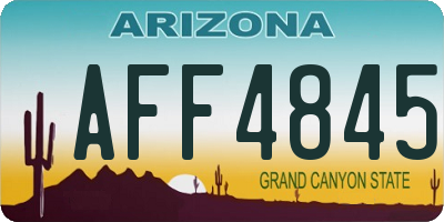 AZ license plate AFF4845
