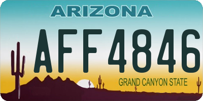 AZ license plate AFF4846