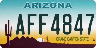 AZ license plate AFF4847