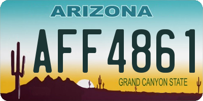 AZ license plate AFF4861