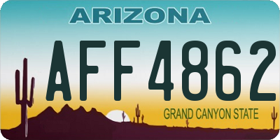 AZ license plate AFF4862
