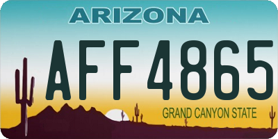 AZ license plate AFF4865