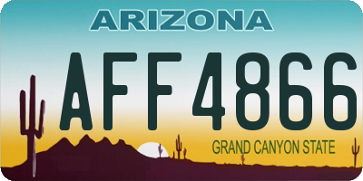AZ license plate AFF4866