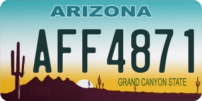 AZ license plate AFF4871