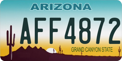 AZ license plate AFF4872