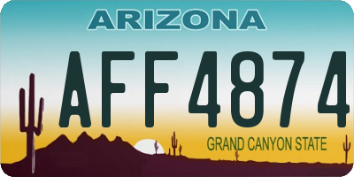 AZ license plate AFF4874