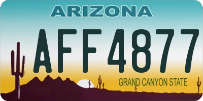 AZ license plate AFF4877