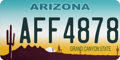 AZ license plate AFF4878