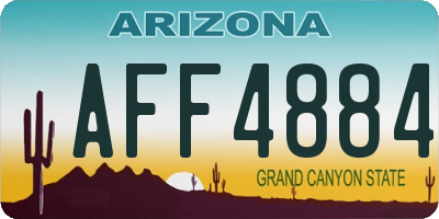 AZ license plate AFF4884