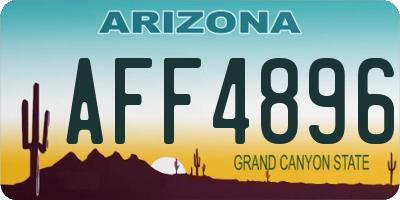 AZ license plate AFF4896