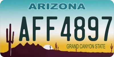 AZ license plate AFF4897