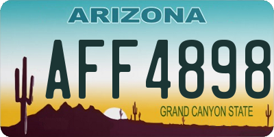 AZ license plate AFF4898