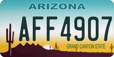 AZ license plate AFF4907