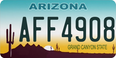 AZ license plate AFF4908