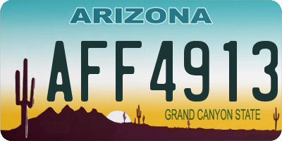 AZ license plate AFF4913