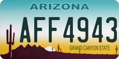 AZ license plate AFF4943