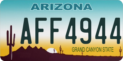 AZ license plate AFF4944