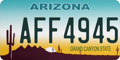 AZ license plate AFF4945