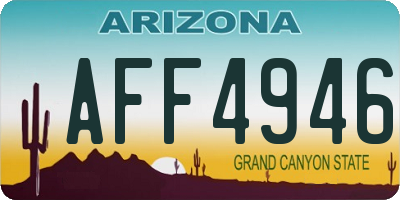 AZ license plate AFF4946