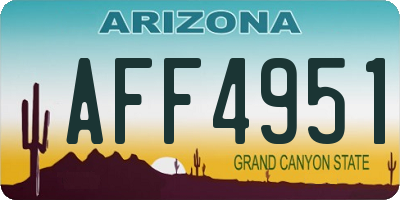 AZ license plate AFF4951