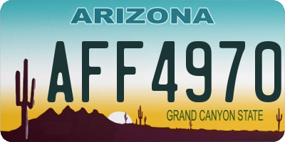 AZ license plate AFF4970