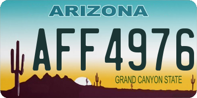AZ license plate AFF4976
