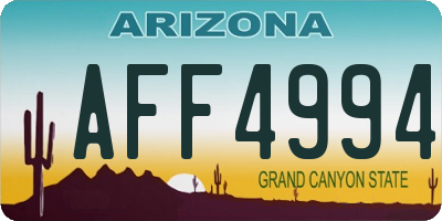 AZ license plate AFF4994