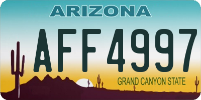 AZ license plate AFF4997