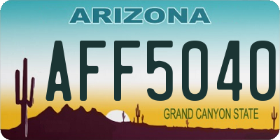 AZ license plate AFF5040