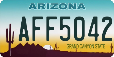 AZ license plate AFF5042