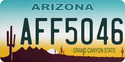 AZ license plate AFF5046