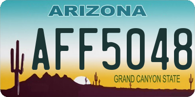 AZ license plate AFF5048