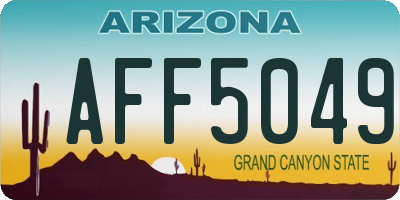 AZ license plate AFF5049