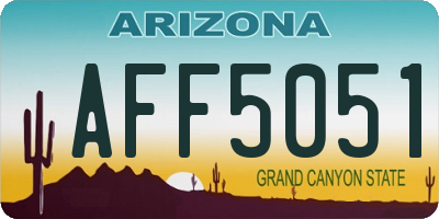 AZ license plate AFF5051