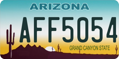 AZ license plate AFF5054