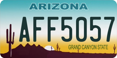AZ license plate AFF5057