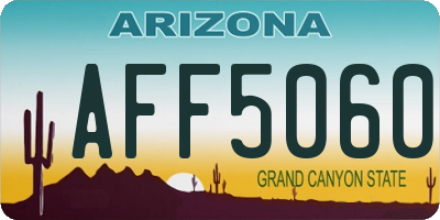 AZ license plate AFF5060
