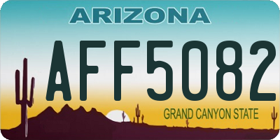 AZ license plate AFF5082