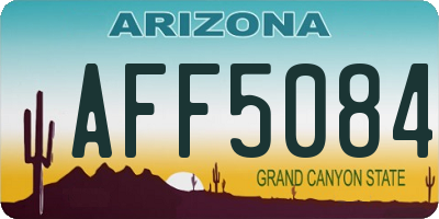AZ license plate AFF5084