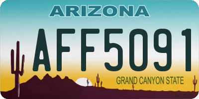 AZ license plate AFF5091