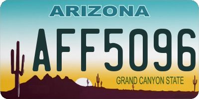 AZ license plate AFF5096