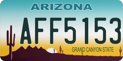 AZ license plate AFF5153
