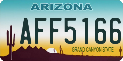 AZ license plate AFF5166