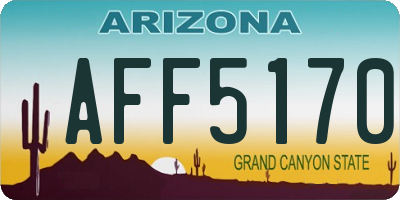 AZ license plate AFF5170