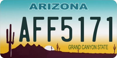 AZ license plate AFF5171