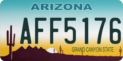 AZ license plate AFF5176