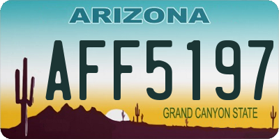 AZ license plate AFF5197