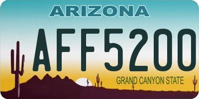 AZ license plate AFF5200